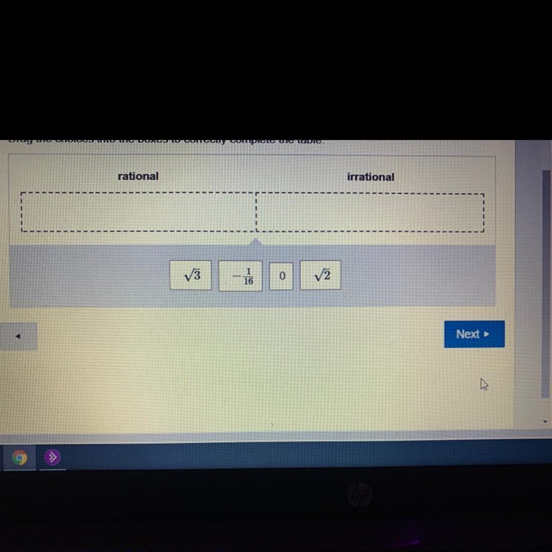 Classify each number as rational or irrational.-example-1