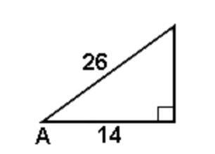 Find the measure of angle A. A. 32 B. 57 C. 59 D. No angle exists.-example-1