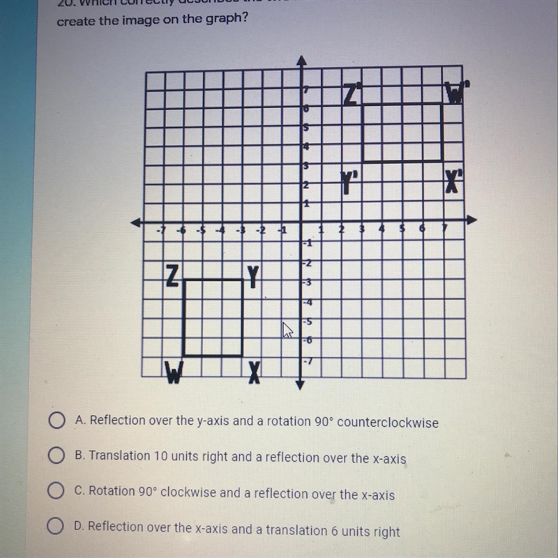 Which correctly describes the two transformations that where used to create the image-example-1