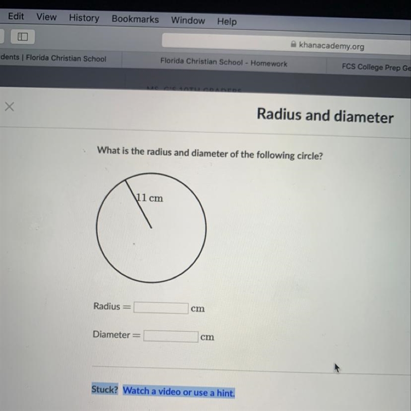 What is the diameter and radius?-example-1