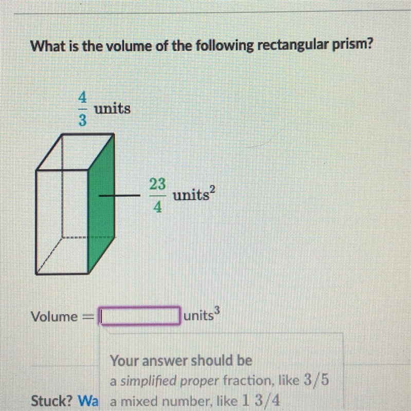 What is the volume of the following rectangular prism?-example-1