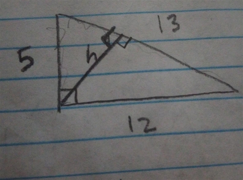 Find the height,h, of the triangle​-example-1