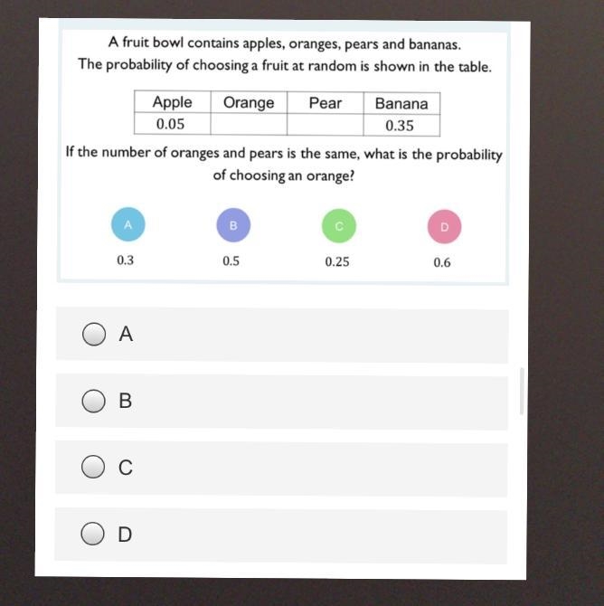 I’m in desperate need of some help what is the answer A B C or D-example-1