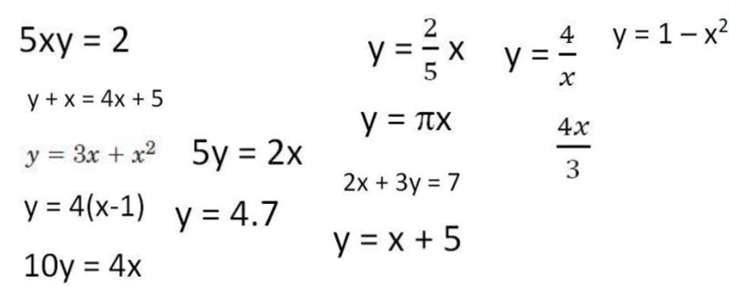 List which are linear and nonlinear equations-example-1