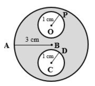 Find the area of the shaded regions. Give your answer as a completely simplified exact-example-1