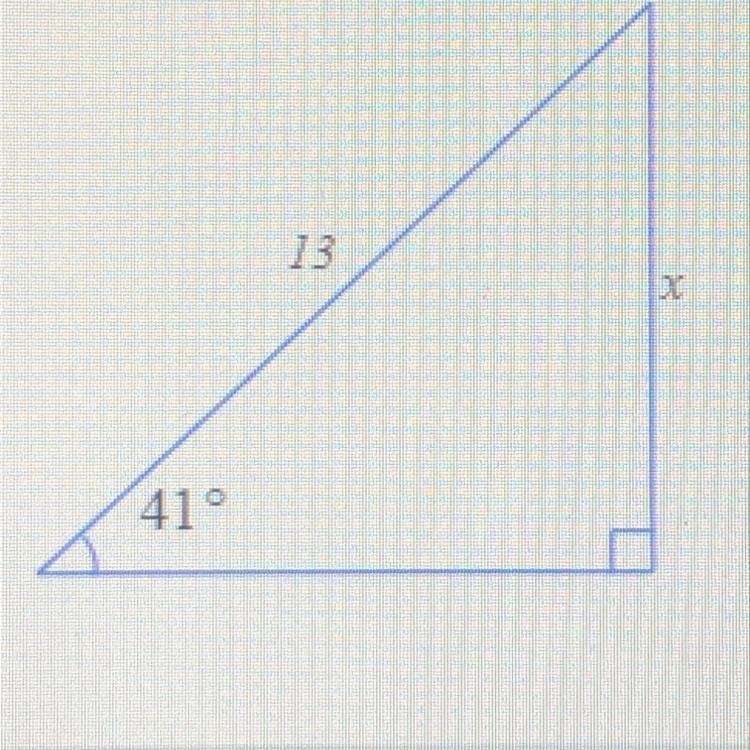 Solve for x in the triangle. Round your answer to the nearest tenth.-example-1