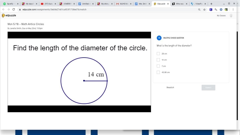 What is the length of the diameter?-example-1