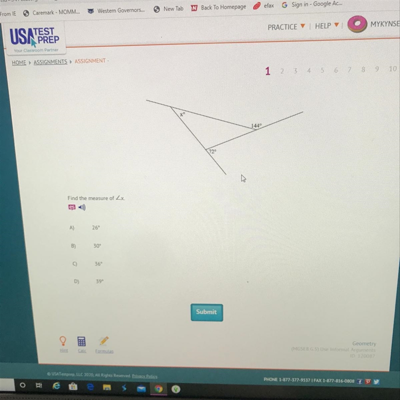 Find the measure of 2-example-1