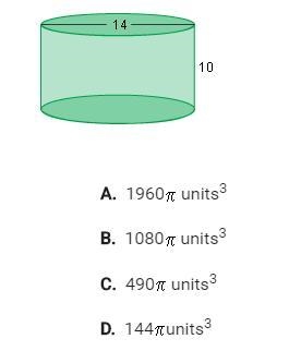 What is the volume of the cylinder below?-example-1