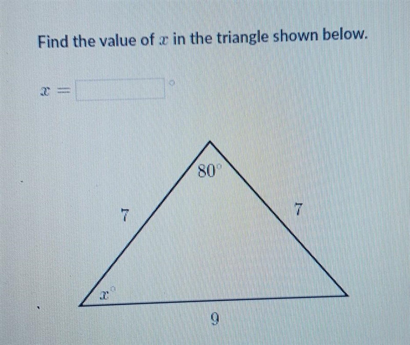 What does x equal .....​-example-1