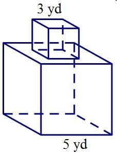 Find the combined volume of the two cubes.-example-1