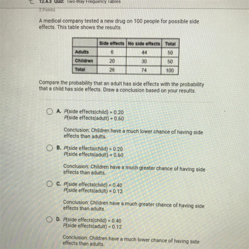 Campare the probability-example-1