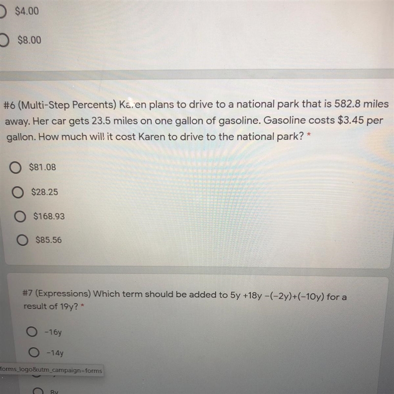 Karen plans to drive to a national park that is 582.8 miles away her car gets 23.5 miles-example-1