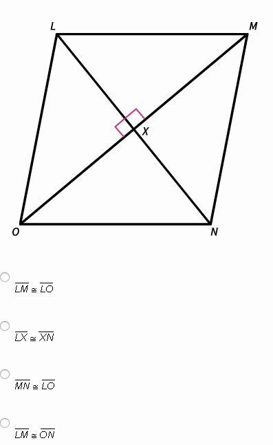 PLEASE HELP ASAP!!!!! What additional information do you need to prove that ∆LMX ≅ ∆LOX-example-1