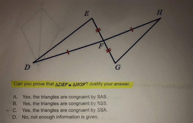 Can you prove that DEF = HGF.!? Justify your answer.-example-1