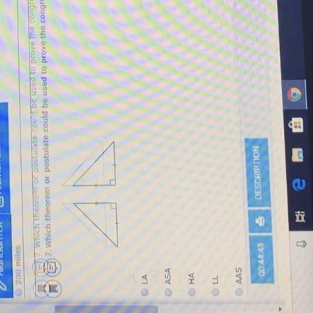 Which theorem or postulate could be used to prove the congruence of the triangles-example-1