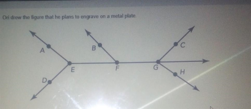 Ori drew the figure that he plans to engrave on a metal plate List all the rays in-example-1