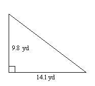 Find the area of the figure. A. 69.09 yd^2 B. 11.95 yd^2 C. 64.19 yd D. 138.18yd^2-example-1