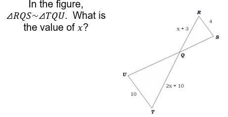 Value of x for the 2 triangles-example-1