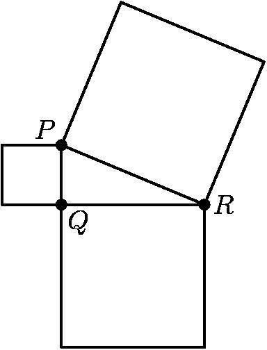 Angle PQR is a right angle. The three quadrilaterals shown are squares. The sum of-example-1