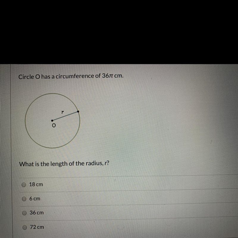 What is the length of the radius, r?-example-1