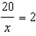 A. x = 40 c. x = 20 b. x = 10 d. x = 15-example-1