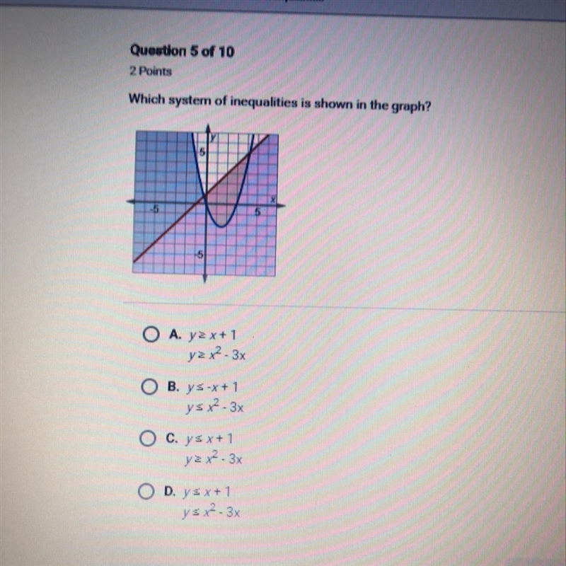 A B C D What is the answer?-example-1