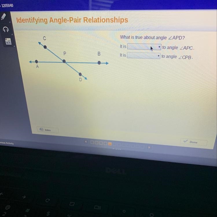 Is apc supplementary complementary vertical or congruent. Is Cpb^-example-1