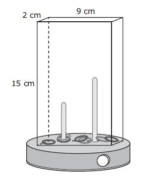 PLEASE HELP QUICK!!! A ringtoss toy is composed of a rectangular prism on top of a-example-1