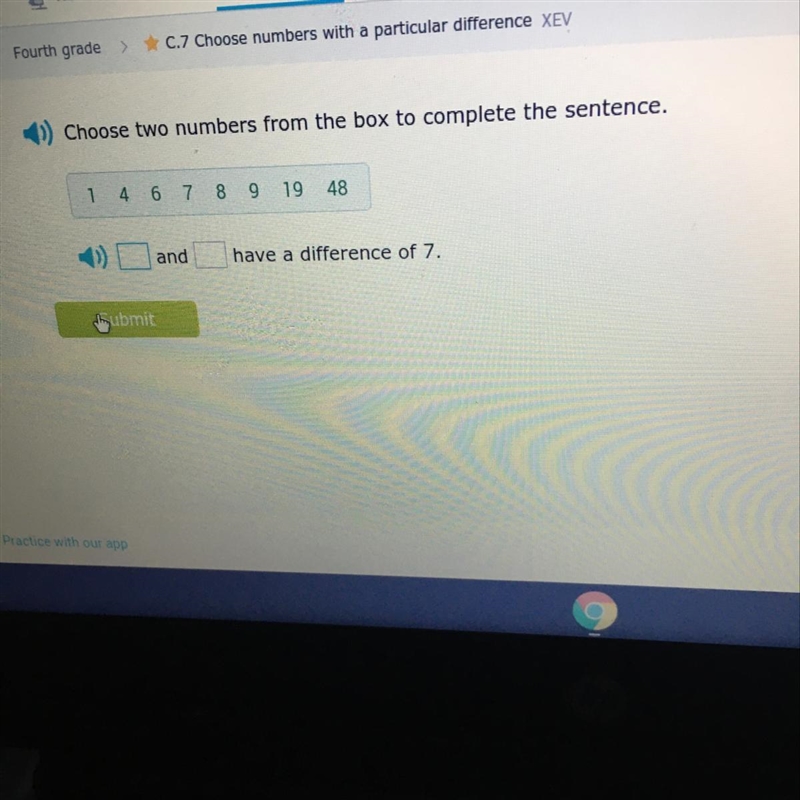 Choose the two numbers from the box to complete-example-1