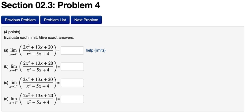 Evaluate each limit. Give exact answers.-example-1