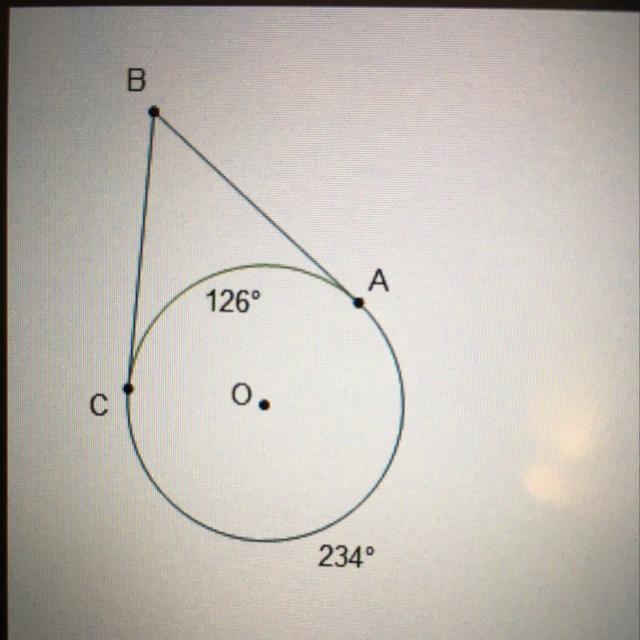 In the diagram of circle o, what is the measure of ABC? 27° 54° 108° 120°-example-1