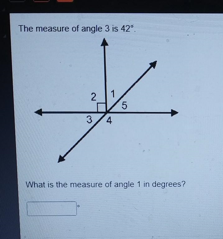 The measure of angle 3 is 42 degrees​-example-1