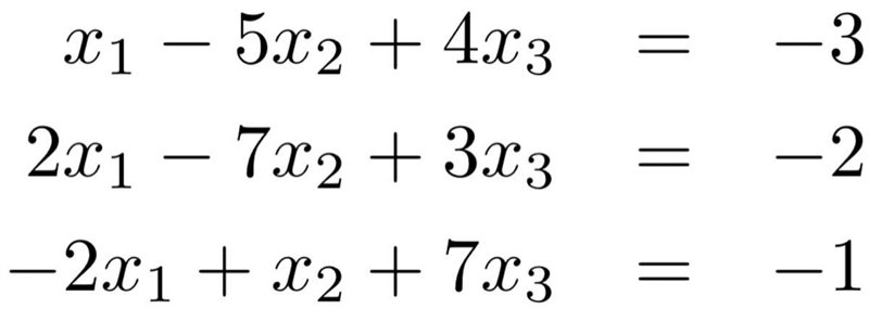 Solve the following system of linear equations.-example-1