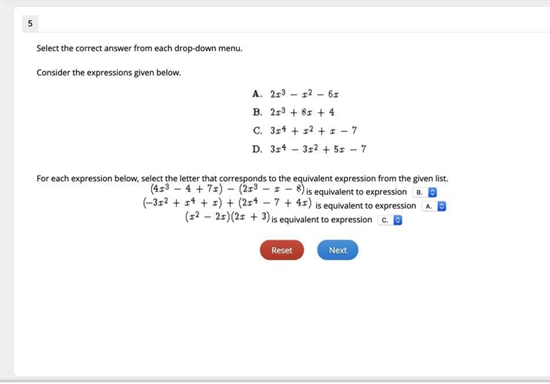 OPTIONS: 1. A,B,C,D 2. A,B,C,D 3.A,B,C,D (THE ANSWERS I PICKED ARE NOT CORRECT)-example-1