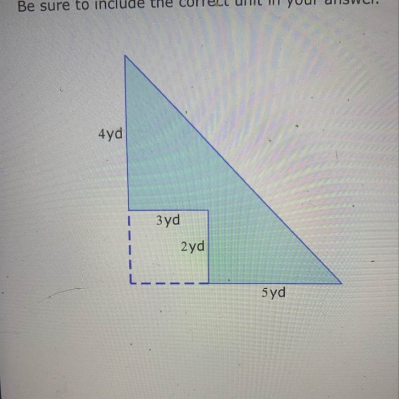 A Rectangle is removed from a right triangle to create the shaded region below. Find-example-1