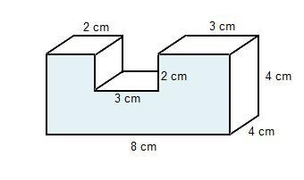 What is the surface area of the shaded front face of the composite solid? 18 square-example-1