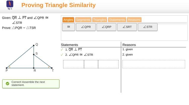 Proving Triangle Similarity please help!!!:(-example-1