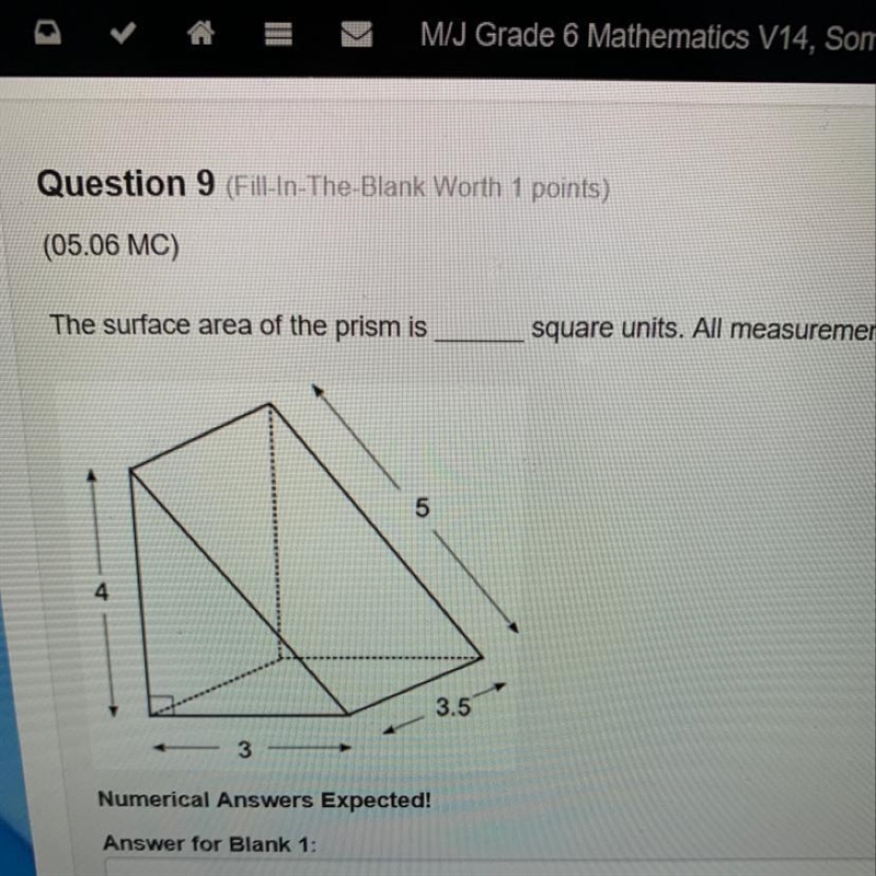 The surface area of the prism is _____ square units.-example-1