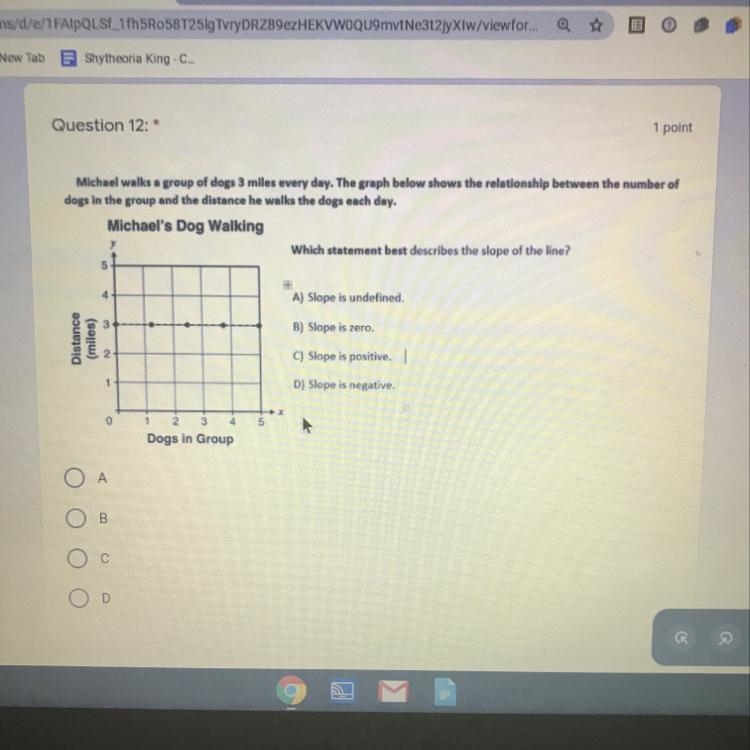 Which statement best describes the slope of the line?-example-1