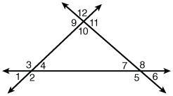 Answer ASAP In the given diagram, ∠4 = 45°, ∠5 = 135° and ∠10 = ∠11 Part A: Solve-example-1