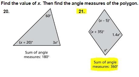 Help with 8th-grade middle school math SHOW WORK answer question 21 only with the-example-1