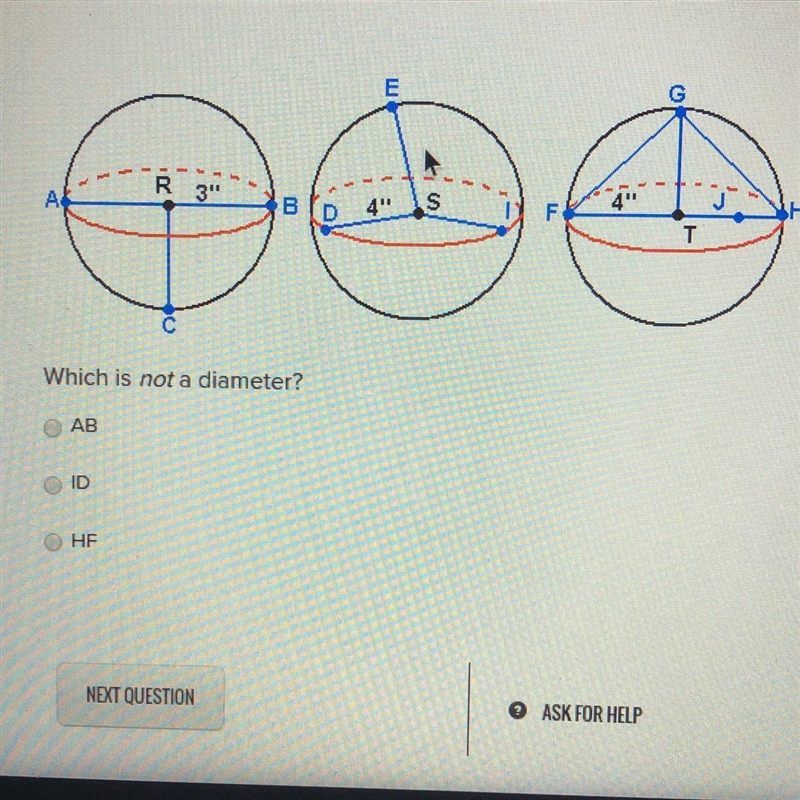 Which is not a diameter?-example-1