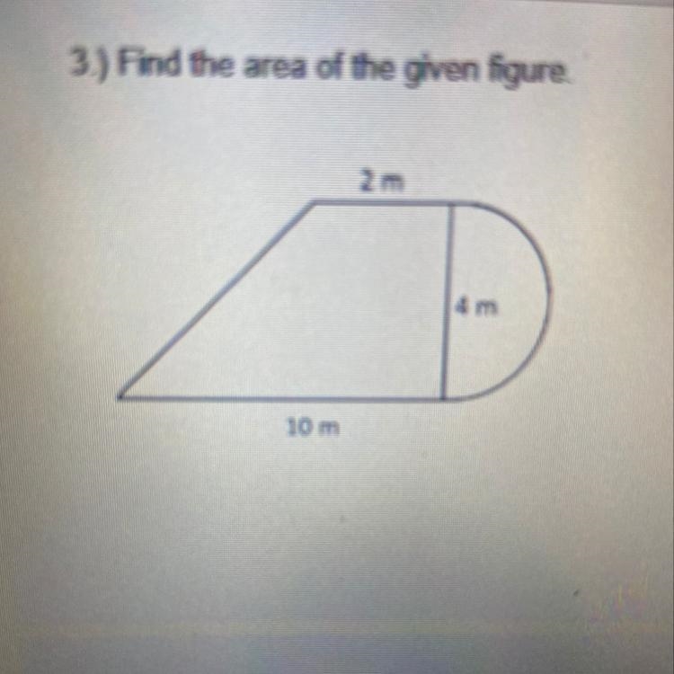 Find the area of the given figure. A) 6 m^2 B) 18 m^2 C) 21.5 m^2 D) 24.3 m^2 E) 30.3 m-example-1