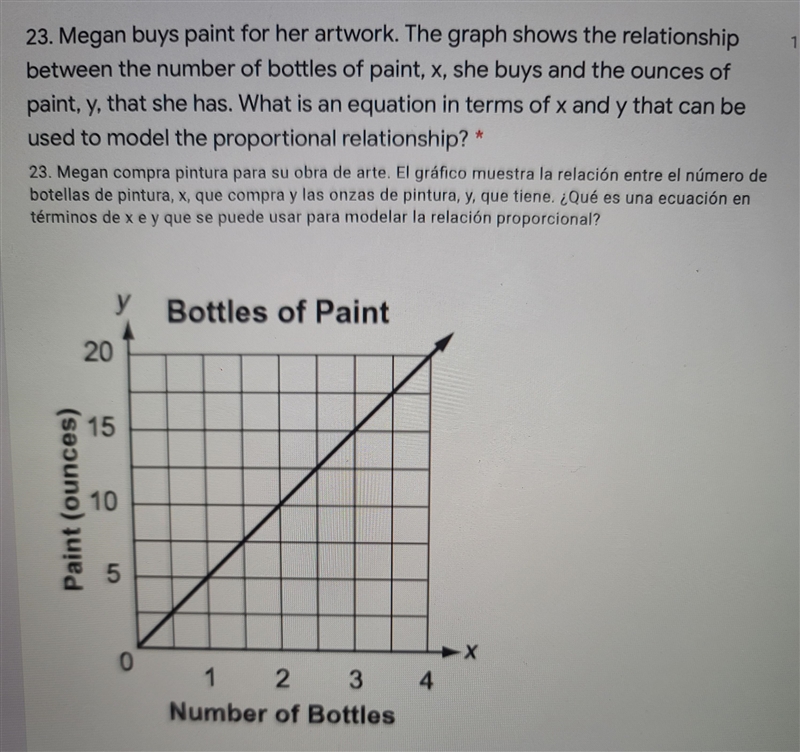 Please help... What is an equation in terms of x and y that can be used to model the-example-1