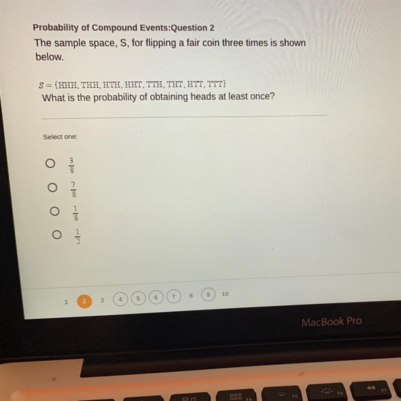 What is the probability of obtaining head at least once-example-1