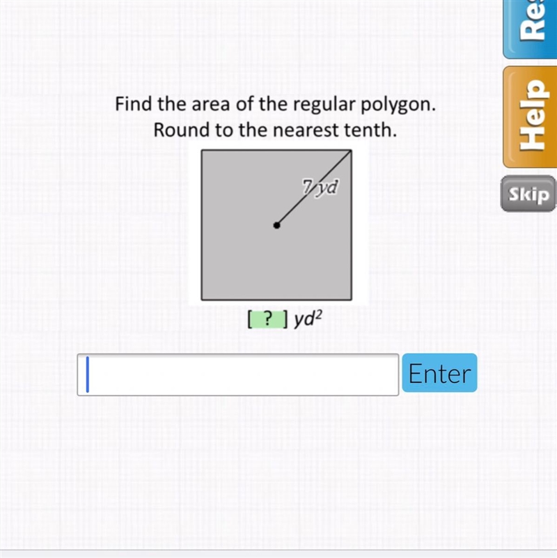 Find the area of the regular polygon.-example-1