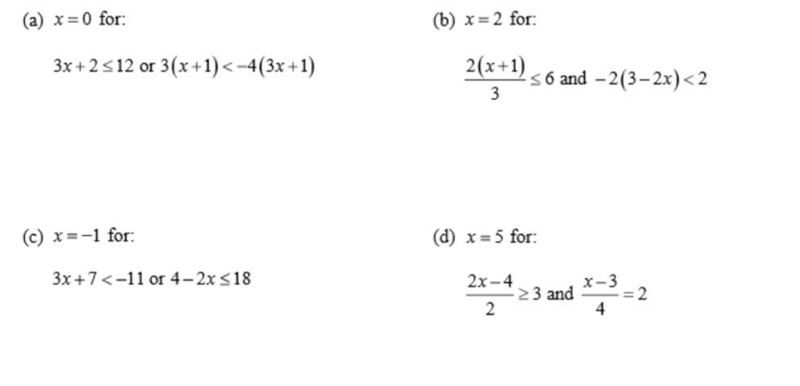 Ayo help asap ??? so confusing anyways 5.) Determine if each of the following values-example-1