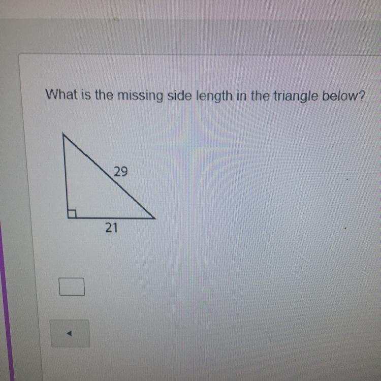 What is the missing side length in the triangle below?-example-1