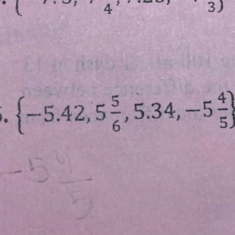 Order the following numbers from least to greatest-example-1